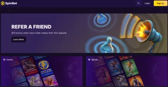 Refer a Friend promotion with megaphone and players imagery